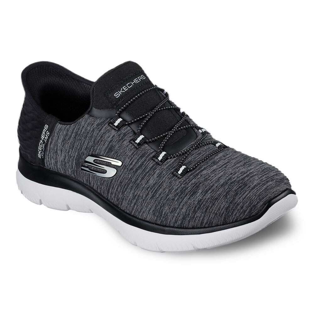 Женские кроссовки Skechers Hands Free Slip-ins Summits Dazzling Haze, цвет Black White