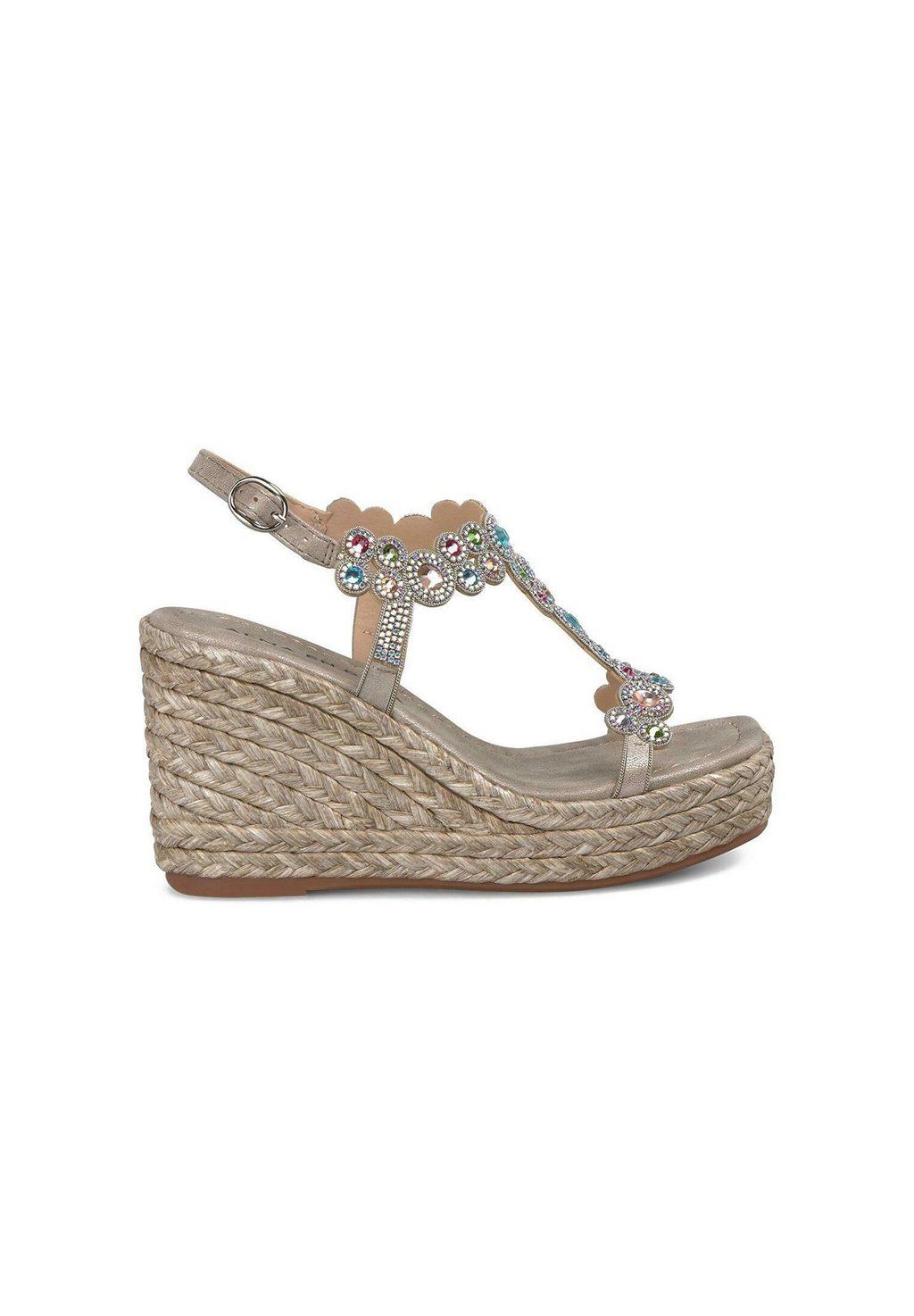 Босоножки на танкетке CON PUNTERA CUADRADA Y CIERRE CON HEBILLA - Platform sandals Alma en Pena, цвет Bronce — фото 2