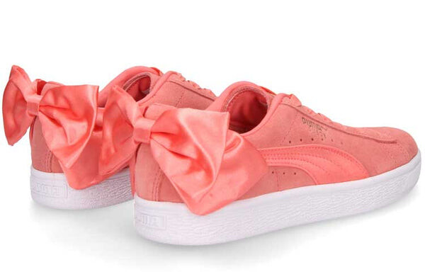 Кроссовки suede bow 'shell pink' Puma, розовый — фото 4