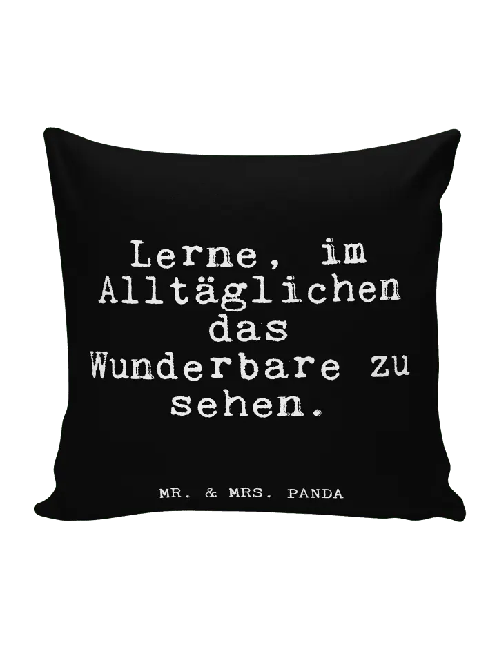 

Подушка Mr & Mrs Panda 40x40 Lerne im Alltäglichen das, черный