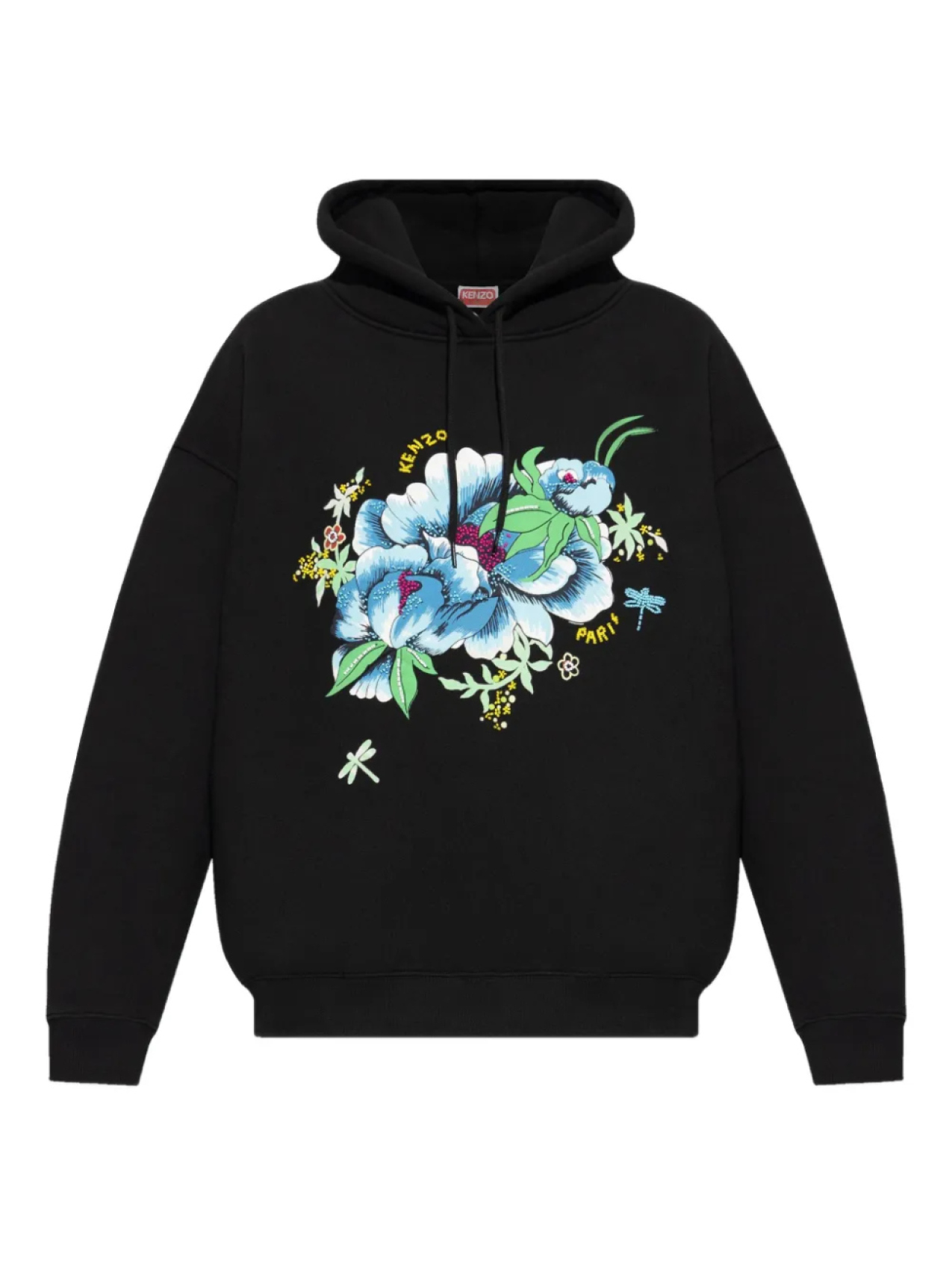 

Толстовка с капюшоном из хлопка Kenzo, черный