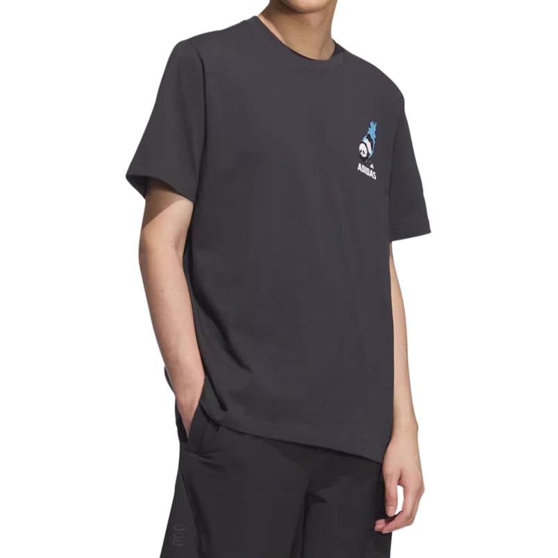 Adidas Футболка SS25 мужская Carbon Black — фото 4