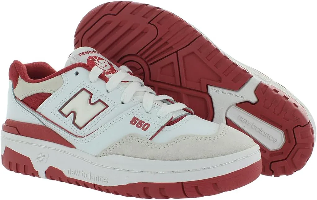 Кроссовки New Balance 550 для мальчиков, белый/красный — фото 2