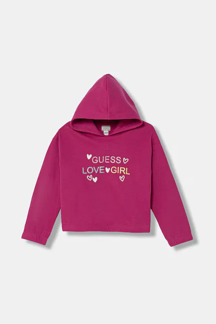 Худи детское с надписью Guess, розовый