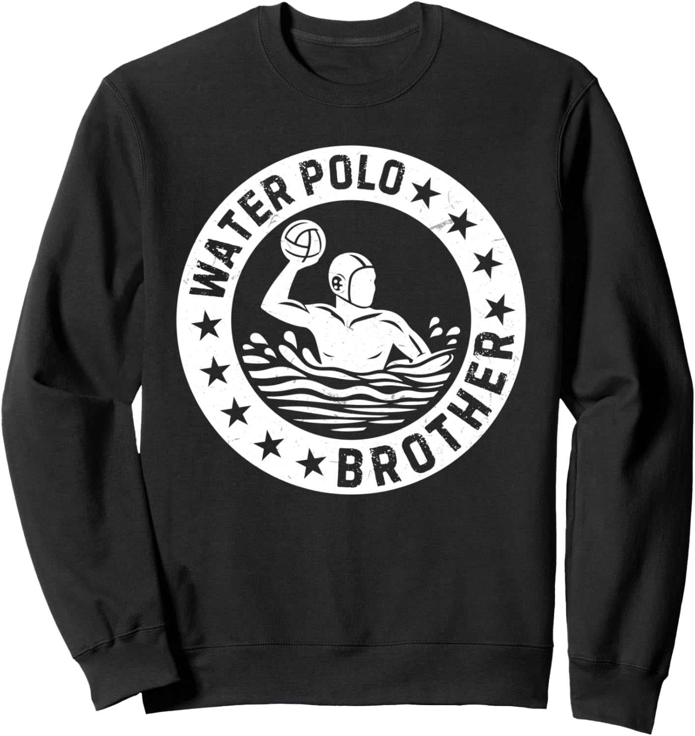 

Футболка с надписью «Брат по водному поло» Brother Water Polo Player, черный