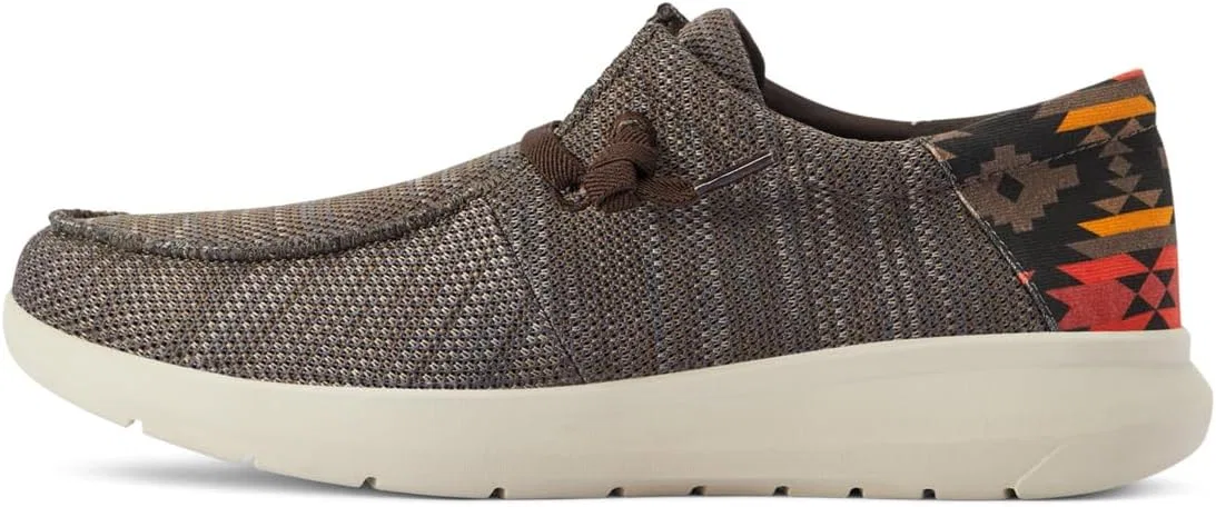 Кроссовки мужские ARIAT Hilo, Heathered Brown/Red Aztec Print — фото 2