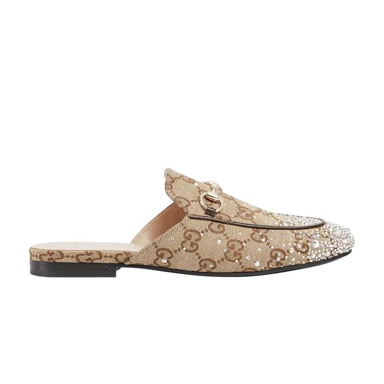 Кроссовки Gucci Wmns Princetown Slipper 'Monogram - Beige', кремовый