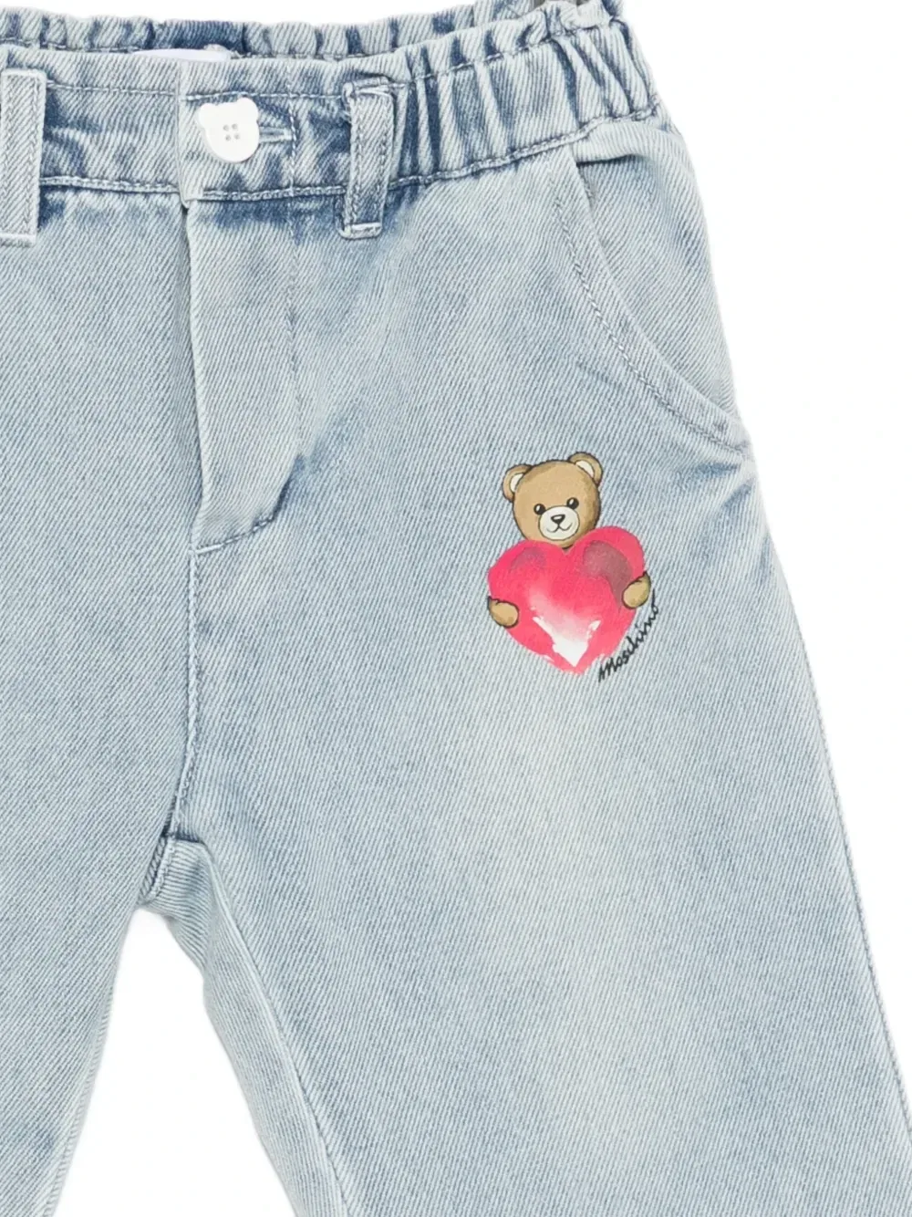 Брюки с графичным принтом Moschino Kids, синий — фото 3