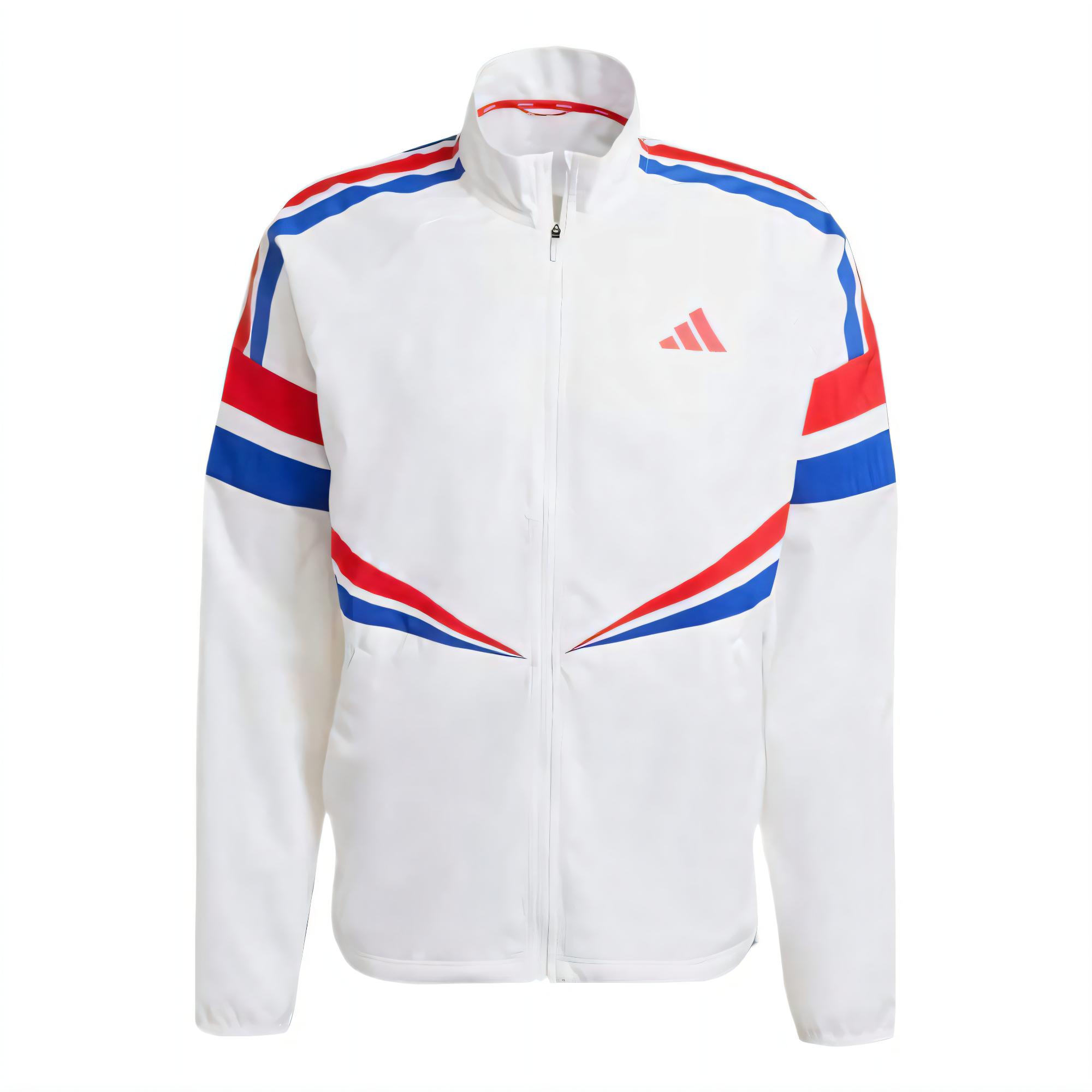 

Adidas With AdiClub Adizero Retro Running Jacket, White