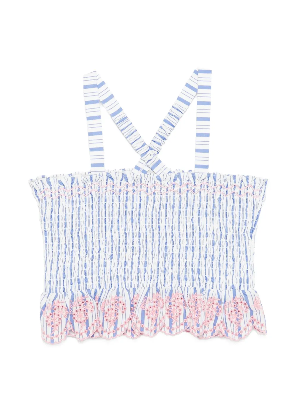 

Блузка Florentina в полоску с волнистыми краями Louise Misha Kids, белый