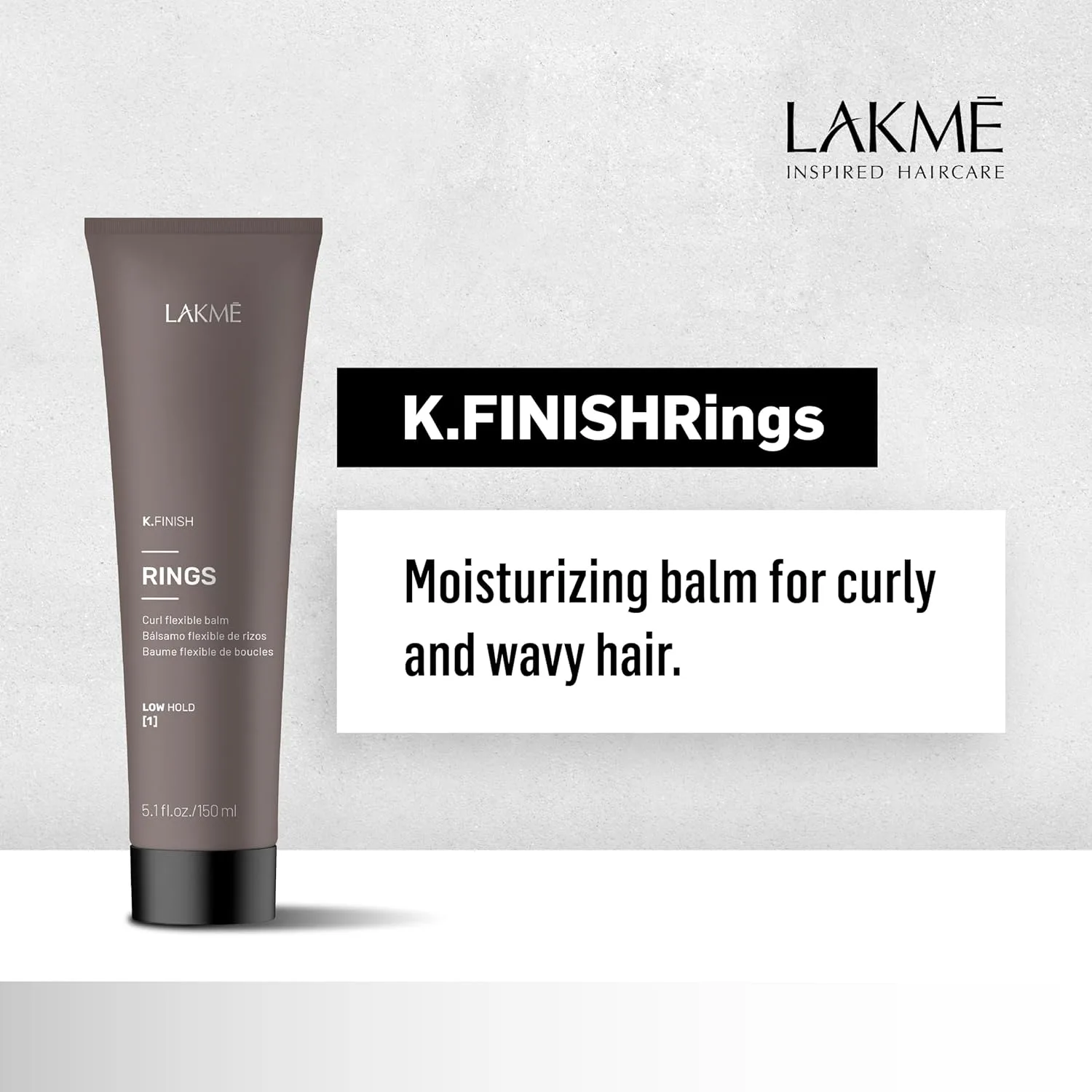 LAKMÉ K.Finish Rings Curl Balm, крем для формирования локонов, контроль над пушистостью, усиливает завивку, 5,1 жидких унций — фото 2