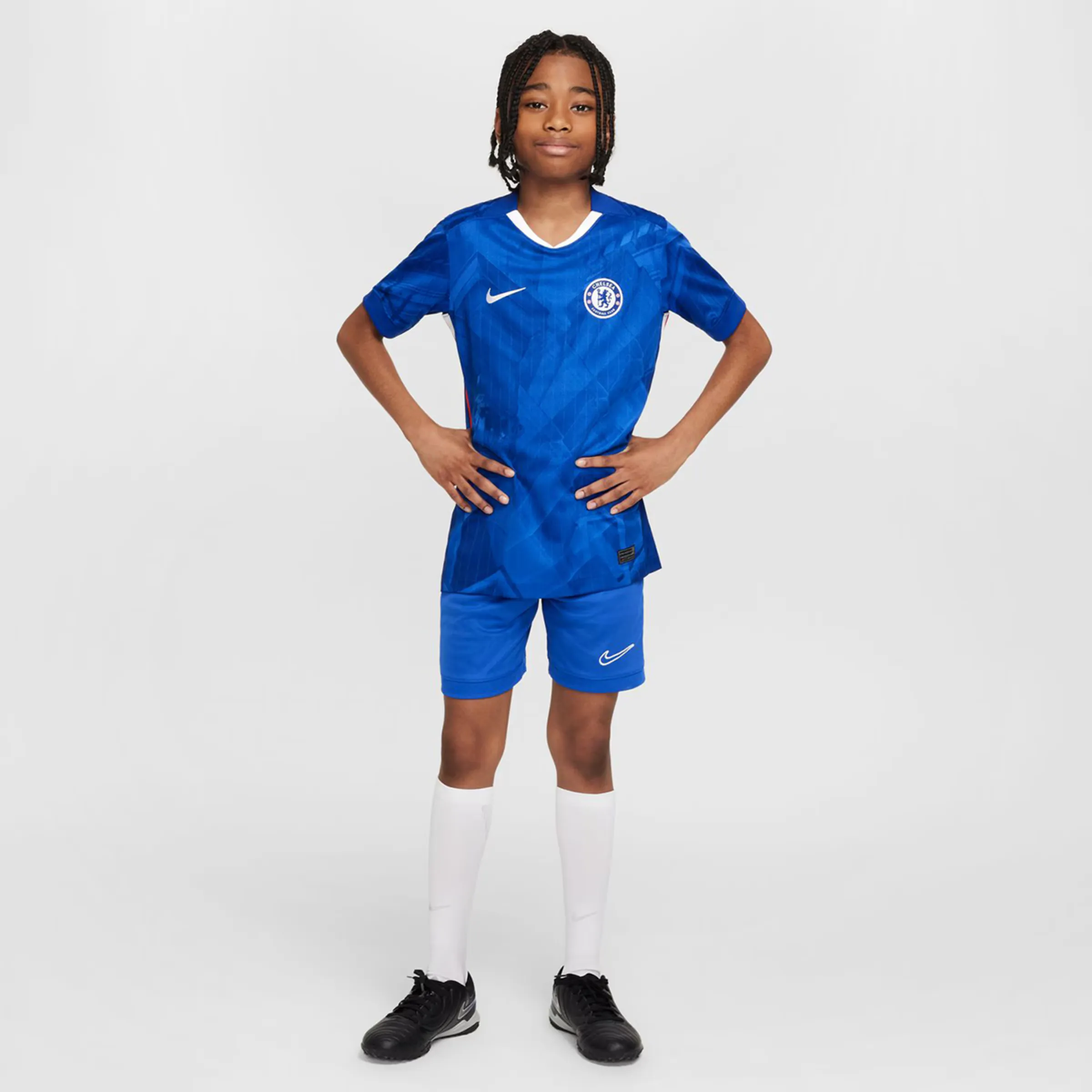 

Детская футболка Chelsea FC домашняя форма 2025-2026 Stadium Nike, синий