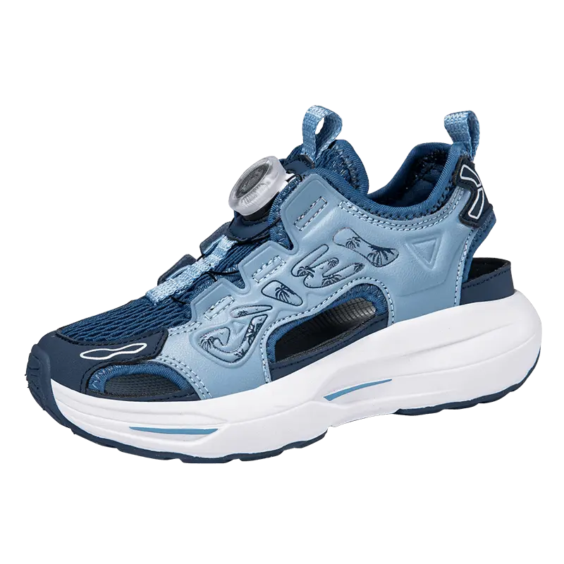 

Детские сандалии с низким верхом, устойчивые к истиранию, дышащие, легкие, с амортизирующей поддержкой BKG, синий