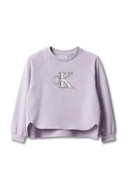Толстовка Calvin Klein Jeans, фиолетовая — фото 2