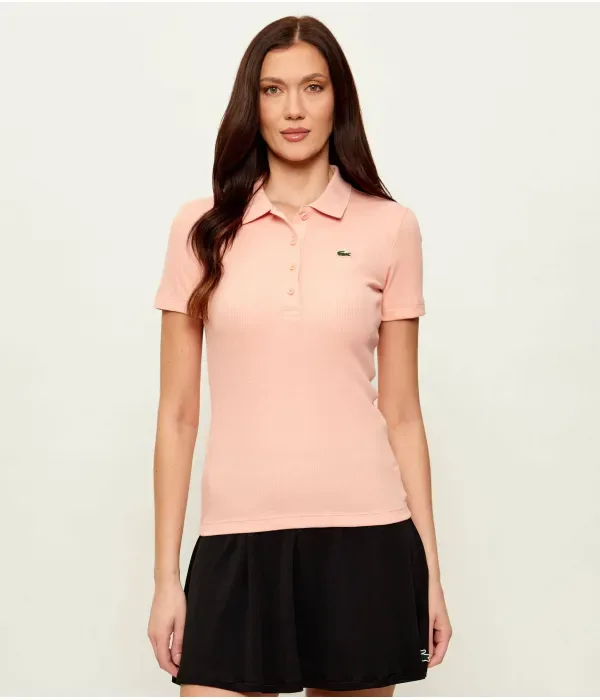 Поло Lacoste Полюс slim fit, лососевый