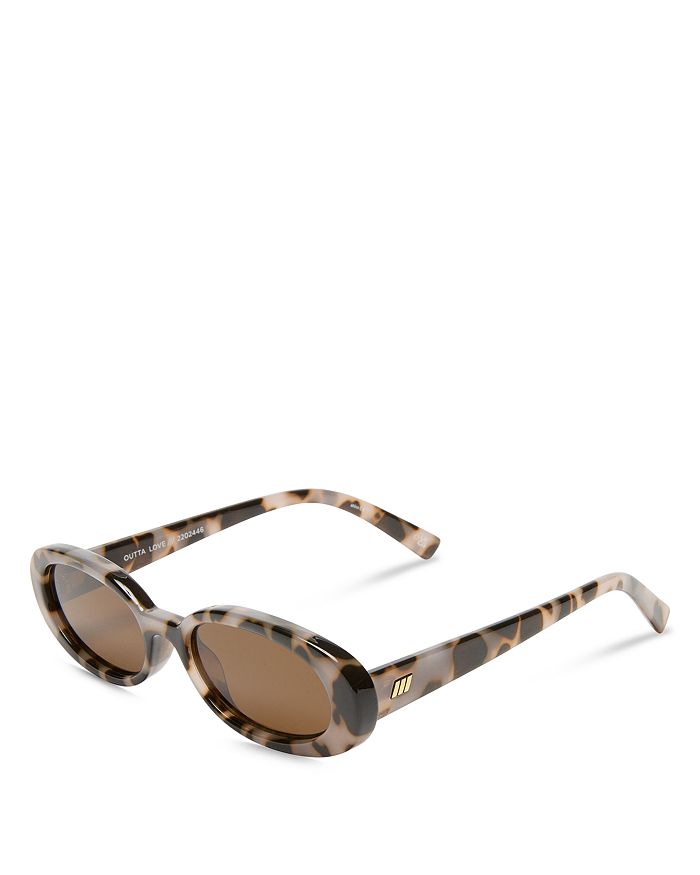 

Солнцезащитные очки Outta Love Oval, 51 мм Le Specs, коричневый