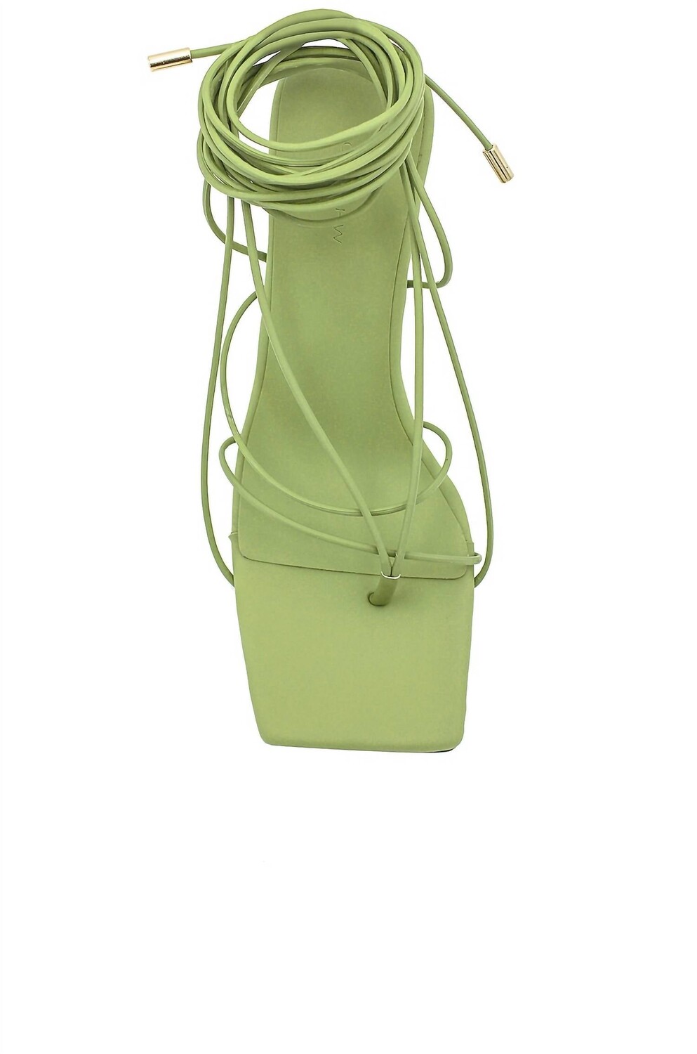 Женские сандалии на шнуровке цвета Apple Green GIA BORGHINI