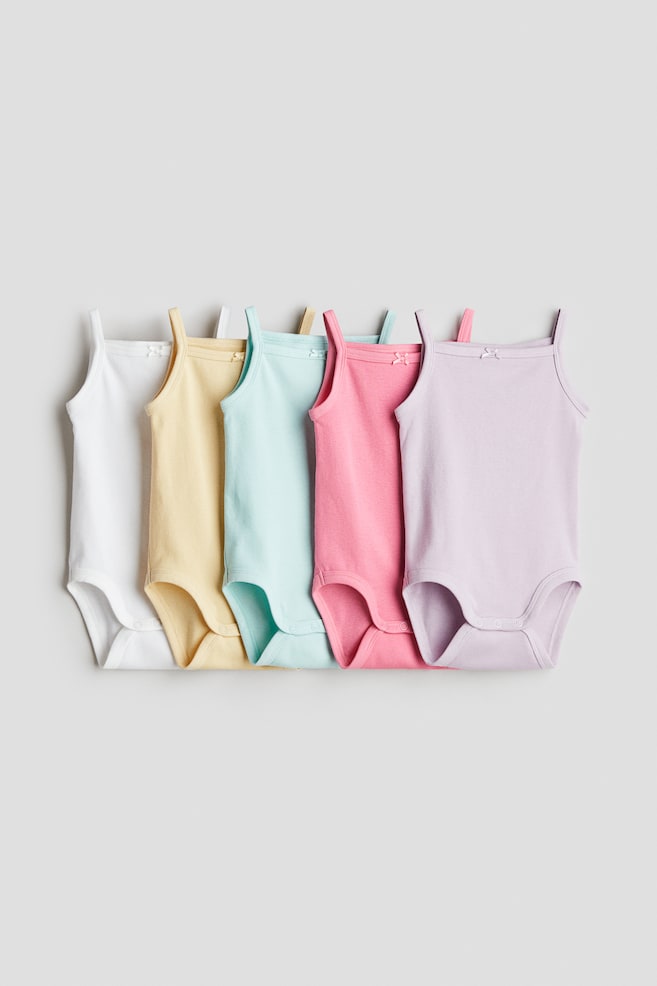 

Упаковка из 5 хлопковых боди H&M, мультиколор