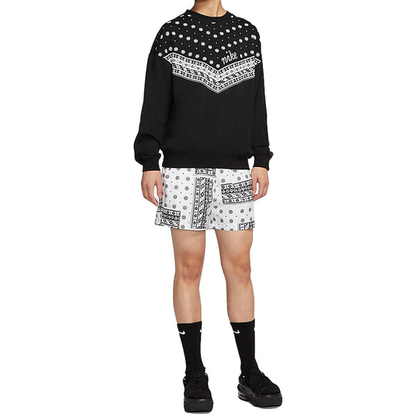 Толстовка (WMNS) Nike Sportswear Heritage Round-neck Sweatshirt 'Black', черный — фото 2