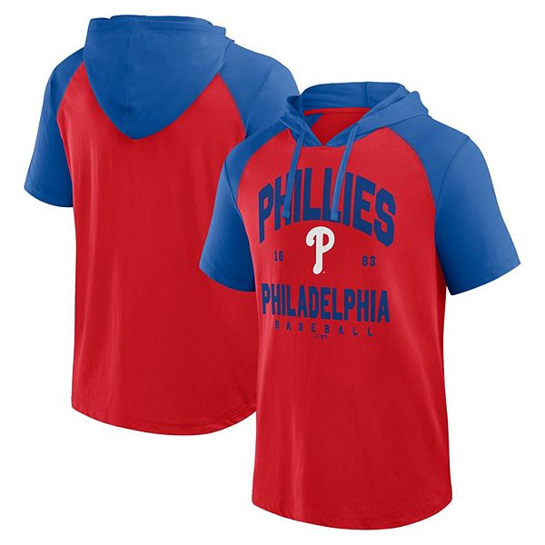 

Мужская красная футболка с капюшоном Philadelphia Phillies Prime Raglan Fanatics