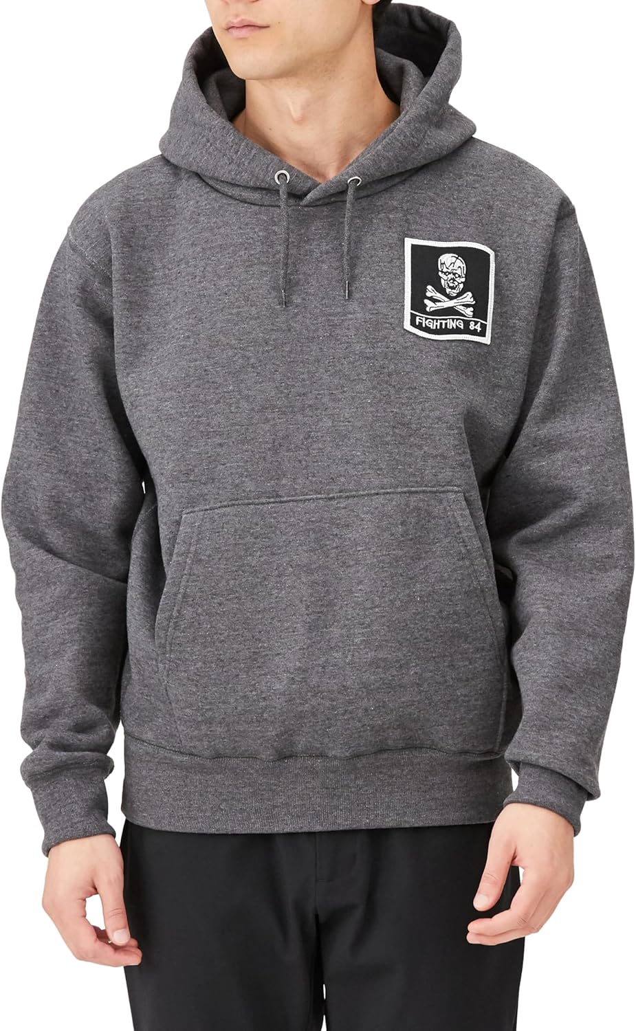 

Толстовка с капюшоном в стиле F, нашивка с гербом армии США, на флисовой подкладке, пуговицами, цвет угольно-серый F-Style