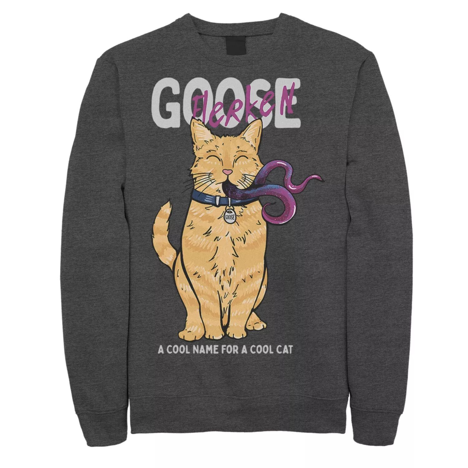 

Мужской свитшот с изображением кота Captain Goose Cool Name For A Cat Marvel