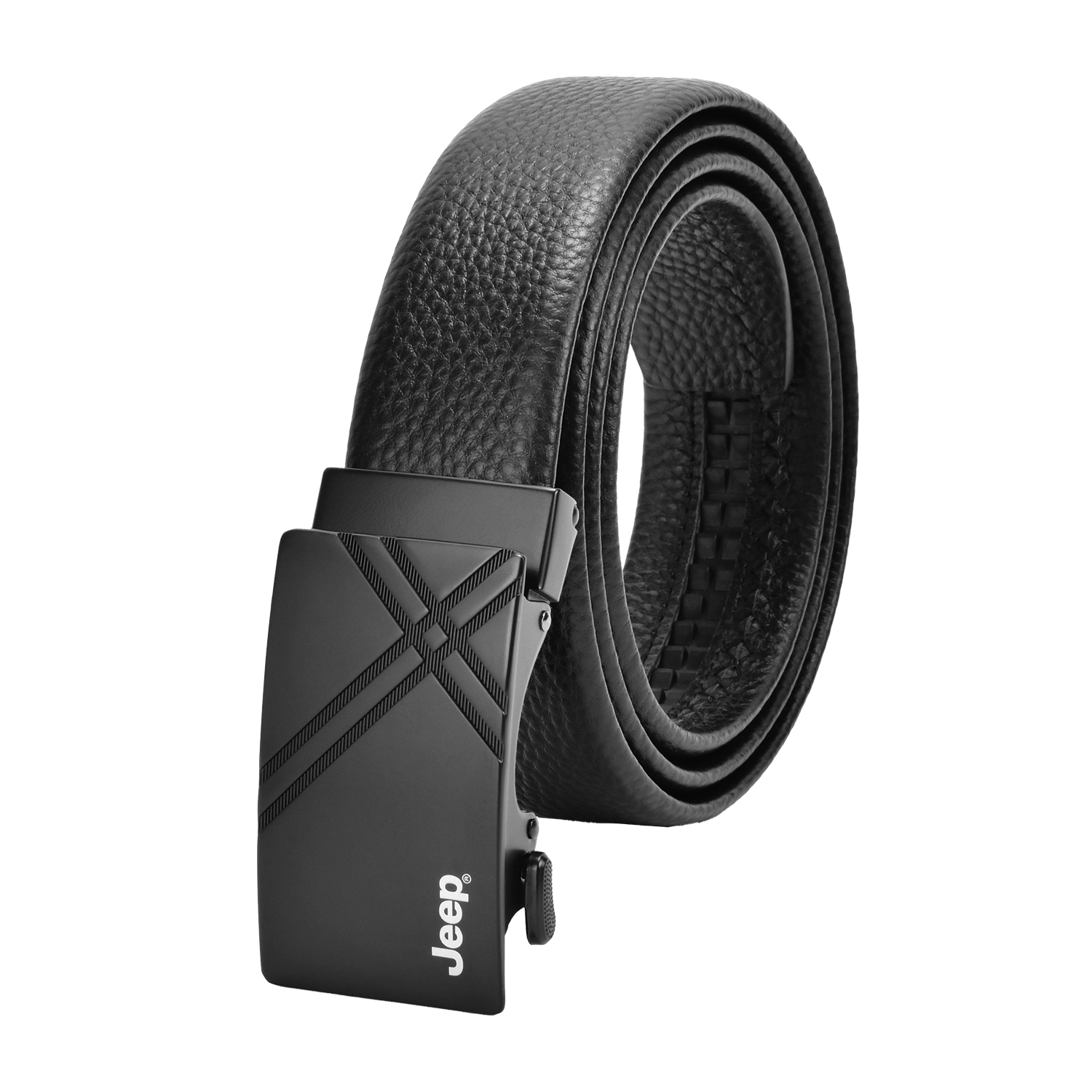 

Jeep Ремень мужской из кожи Top Grain Cow черный 3,5 см