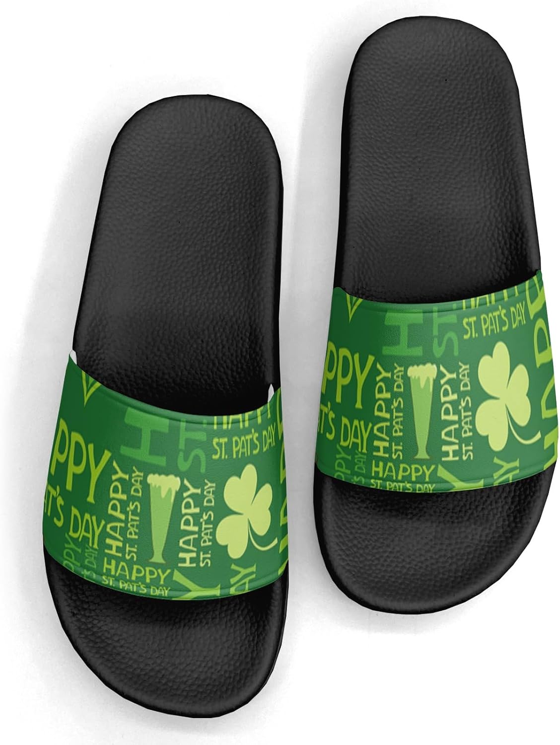 

Сандалии и шлепанцы на День Святого Патрика для женщин и мужчин, повседневные спортивные сандалии, для бассейна, душа, дома и улицы Generic, Happy St. Patrick's Day Custom 3