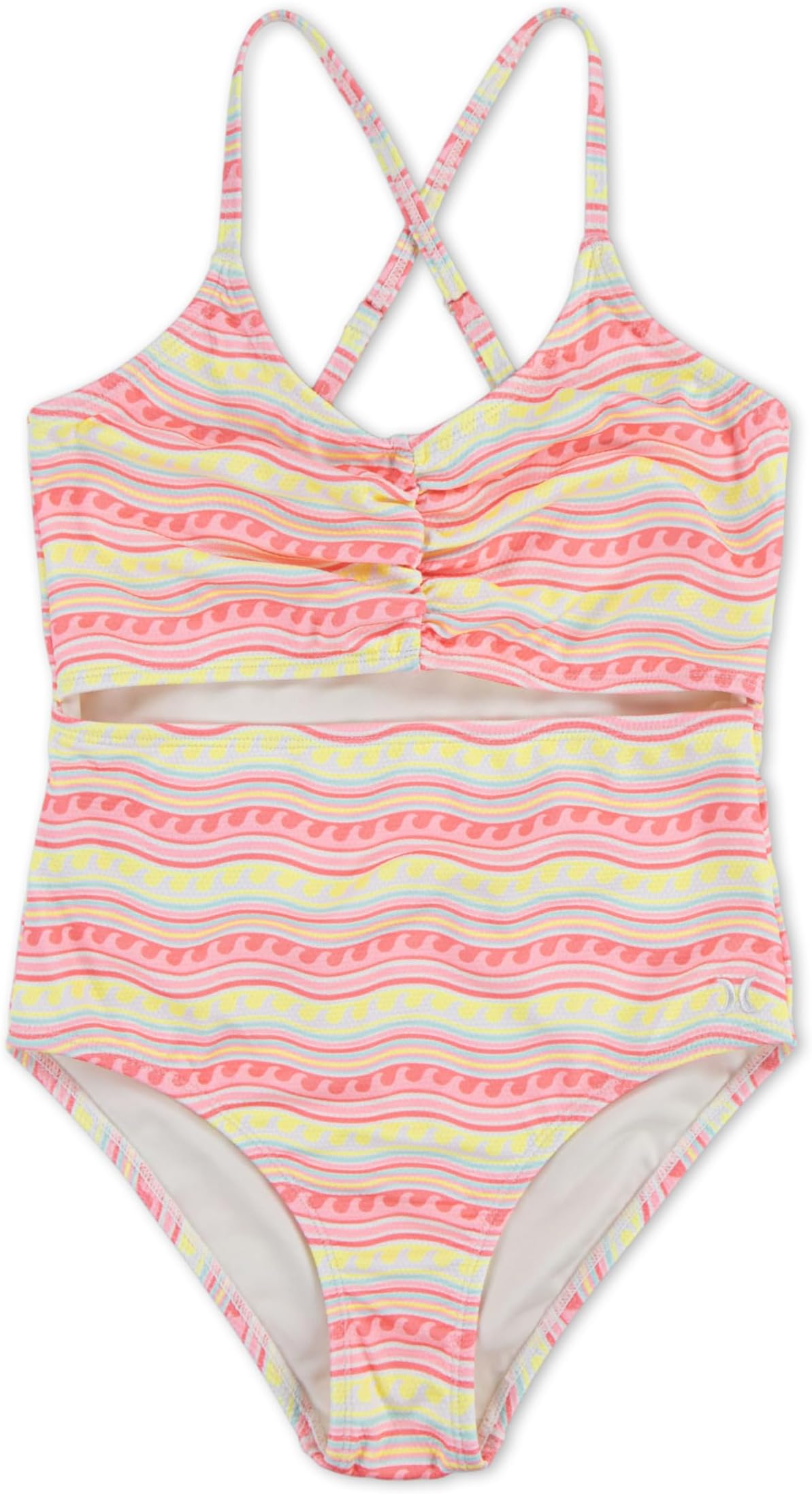 

Купальник Hurley Kids Cutout One Piece Swimsuit, цвет Pink Flamingo