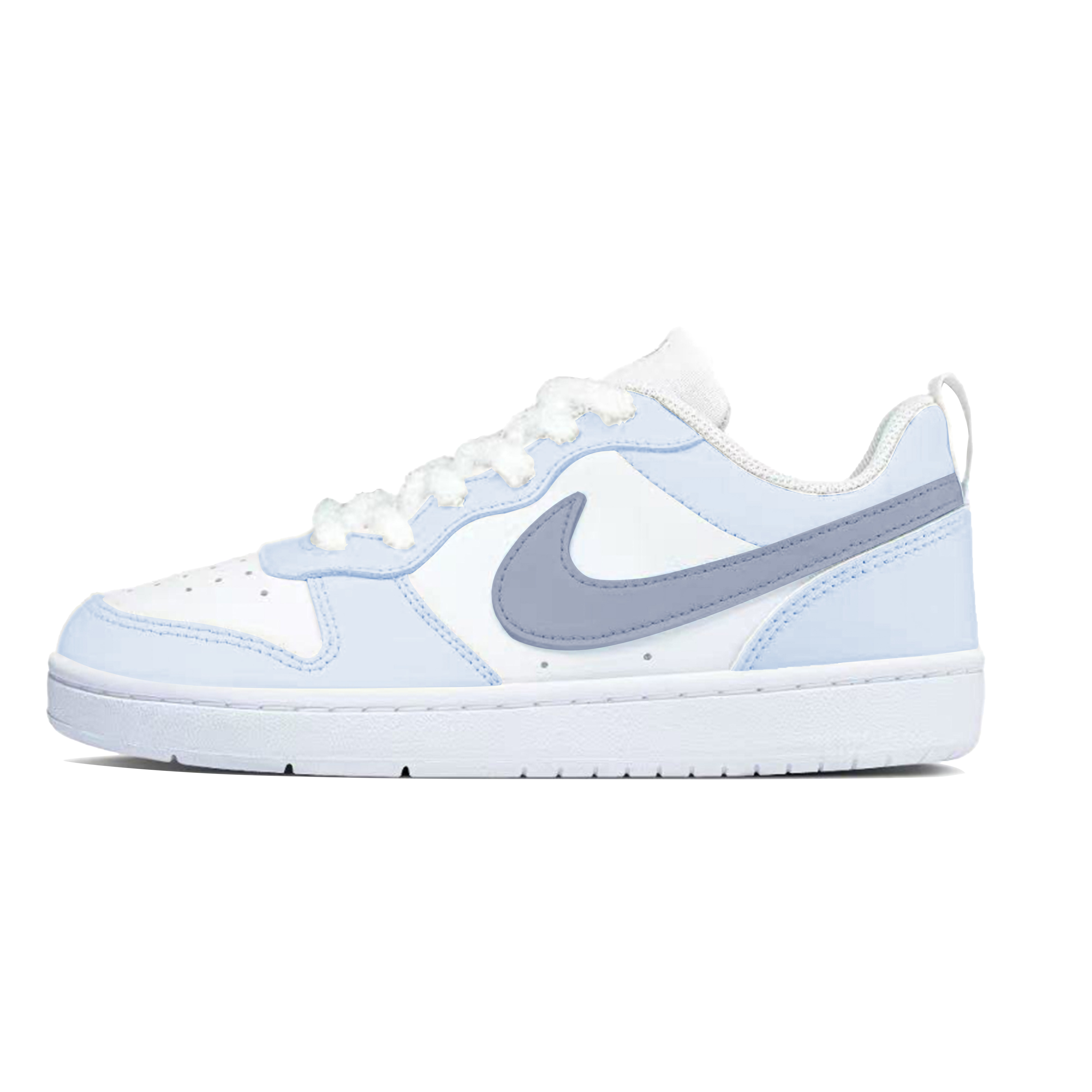 

Детские скейтерские кроссовки Court Borough для младших школьников Nike, белый/синий