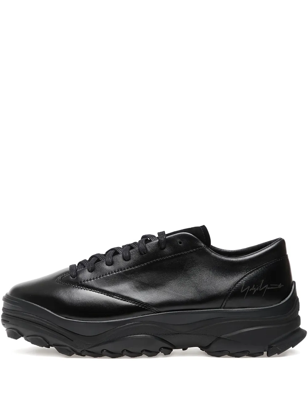 

Кожаные кроссовки на шнуровке Y-3, черный