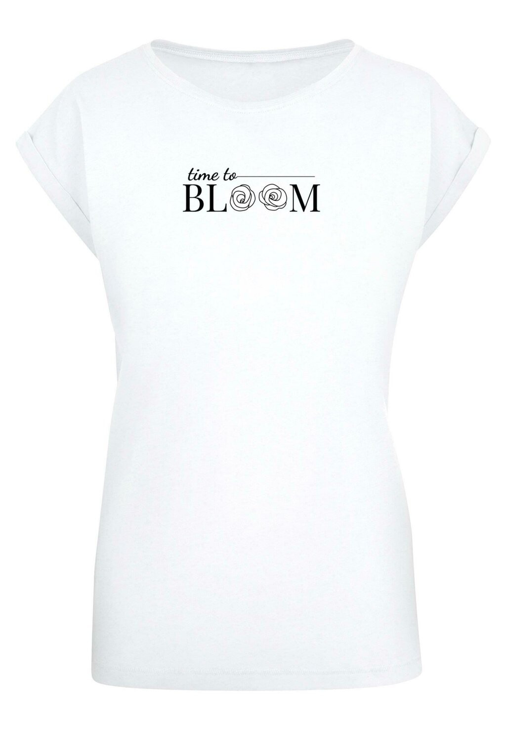 

Футболка с принтом TIME TO BLOOM EXTENDED SHOULDER Merchcode, белый