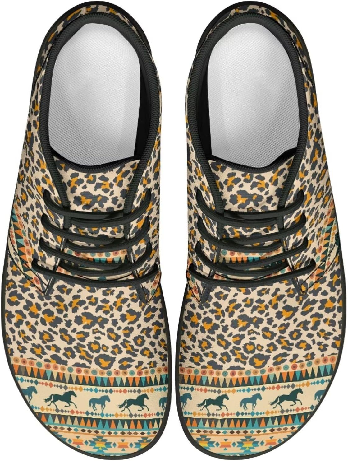 

Конные кроссовки для женщин и мужчин, слипоны, низкие, из ПУ-кожи, для ходьбы Ecaestolph, черный/синий/коричневый