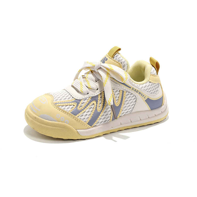 

Нескользящая, устойчивая к истиранию, дышащая, детская обувь для повседневной носки Wooden houses, желтый