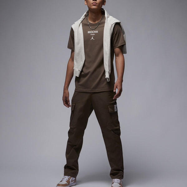 Футболка Air Jordan MOCHA Logo T-Shirt 'Brown', коричневый — фото 2