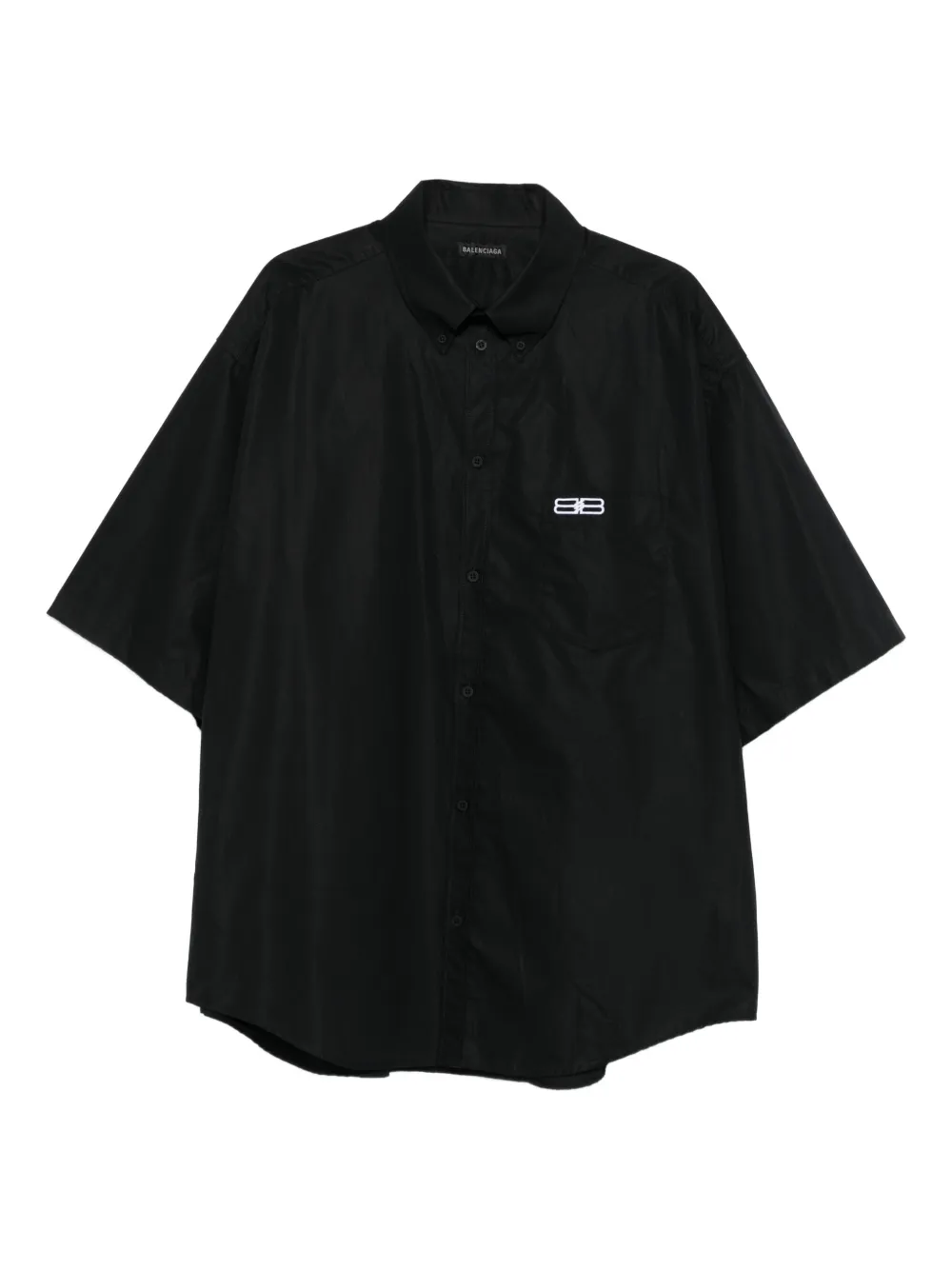 

Рубашка с короткими рукавами и логотипом BALENCIAGA, черный