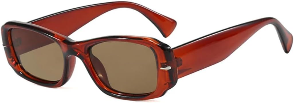 

Солнцезащитные очки с защитой UV400 | Овальная оправа с заклепками и цветными линзами | Для женщин и мужчин | Для занятий спортом на открытом воздухе и вождения DSVIGF, Brown Tea