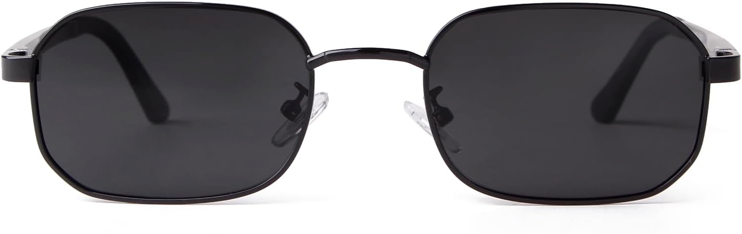 

Поляризованные солнцезащитные очки SDINM для мужчин и женщин, в стиле ретро, ​​винтаж, квадратная оправа из золотистого металла, модные прямоугольные солнцезащитные очки, Black