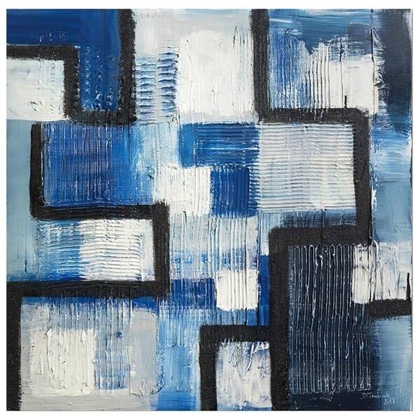 

Картина на холсте LegendArte Blaue Geometrie, многоцветный