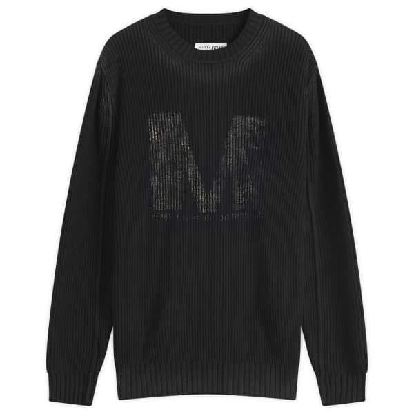 

Вязаный джемпер с логотипом M Mm6 Maison Margiela, черный