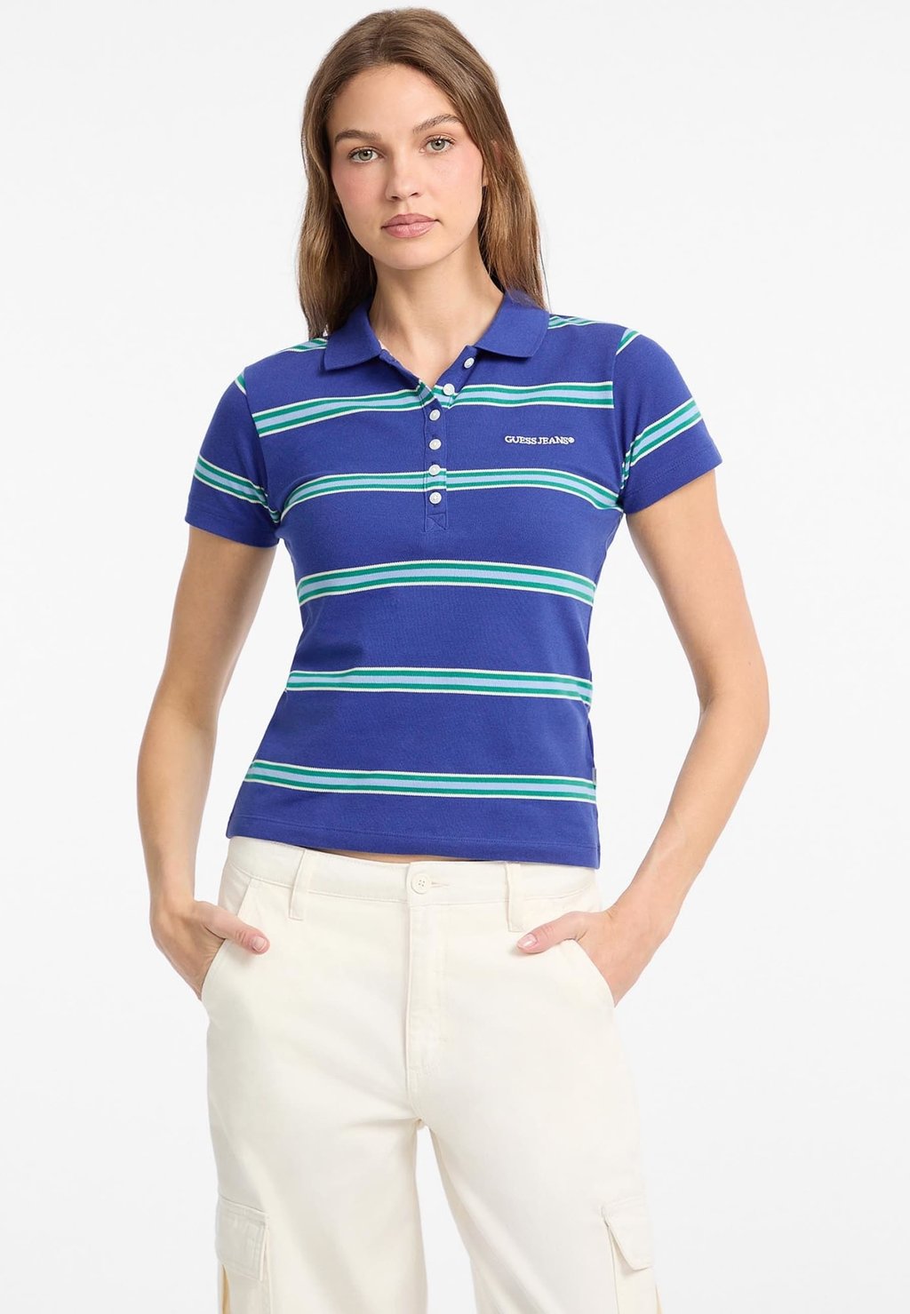 

Рубашка поло Guess Jeans, синий
