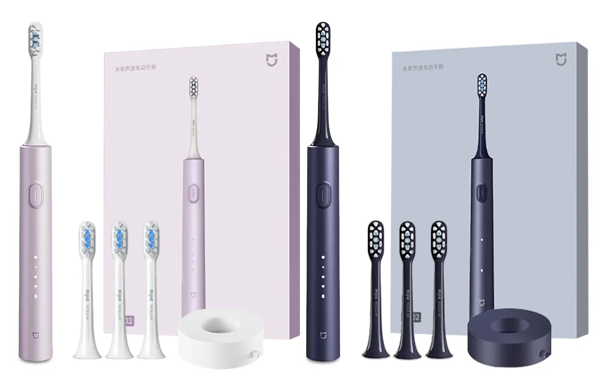 Электрическая зубная щетка T302 Box Xiaomi, Deep Sea Blue+Romantic Purple CP Pack