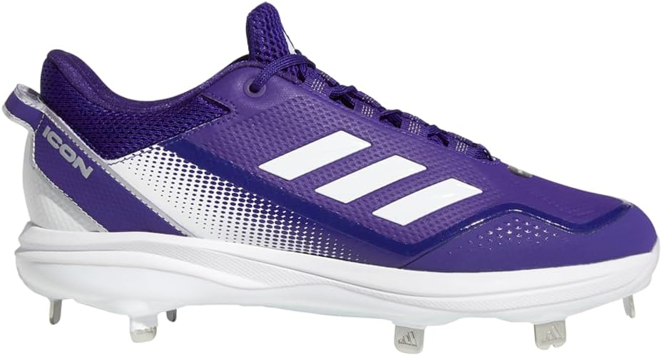 Мужские бейсбольные кроссовки Adidas Icon 7, белый/фиолетовый — фото 2