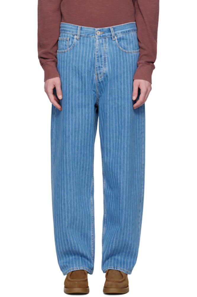 

Синие джинсы Le Jean Baggy Rayures Drôle De Monsieur