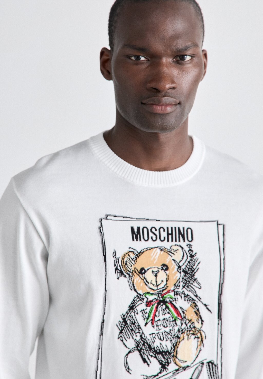 

Вязаный свитер MOSCHINO, белый