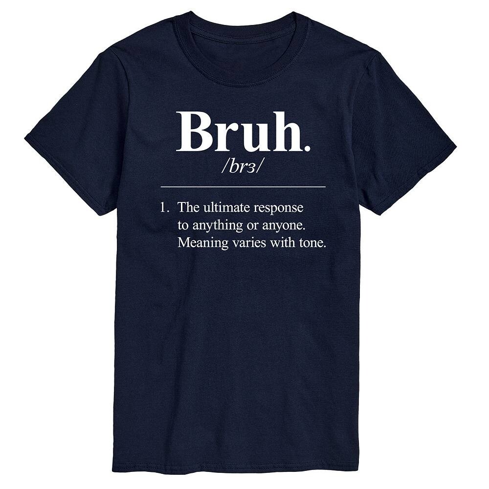 

Мужская футболка с рисунком Bruh Definition Licensed Character, темно-синий