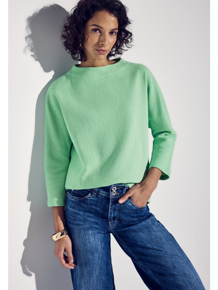 

Футболка Street One, цвет two-tone strukturshirt' grün
