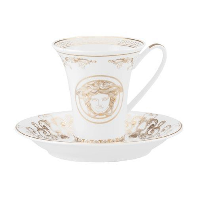 

Rosenthal Versace Medusa Gala Чашка для эспрессо/мокко, 2 предмета 0,09 л Rosenthal meets Versace, белое золото