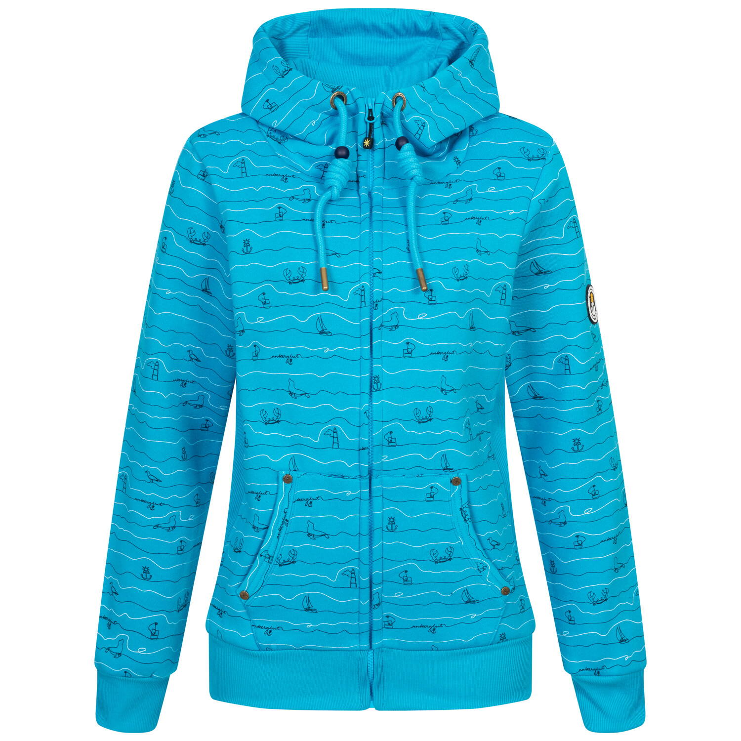 

Толстовка DEPROC Active Kapuzensweatshirt ANKERGLUTWELLE, синий