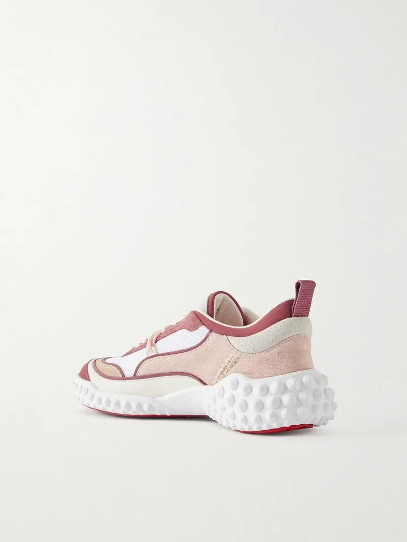 Кожаные кроссовки Mara с отделкой Christian Louboutin, розовый — фото 3